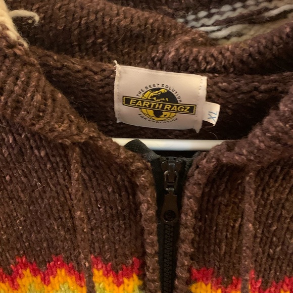 Earthragz Zip-up Knit Wool 50-50 Hoodie - Picture 3 of 9